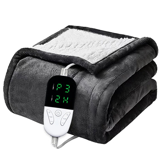 Electric Heated Throw Blanket with Timer